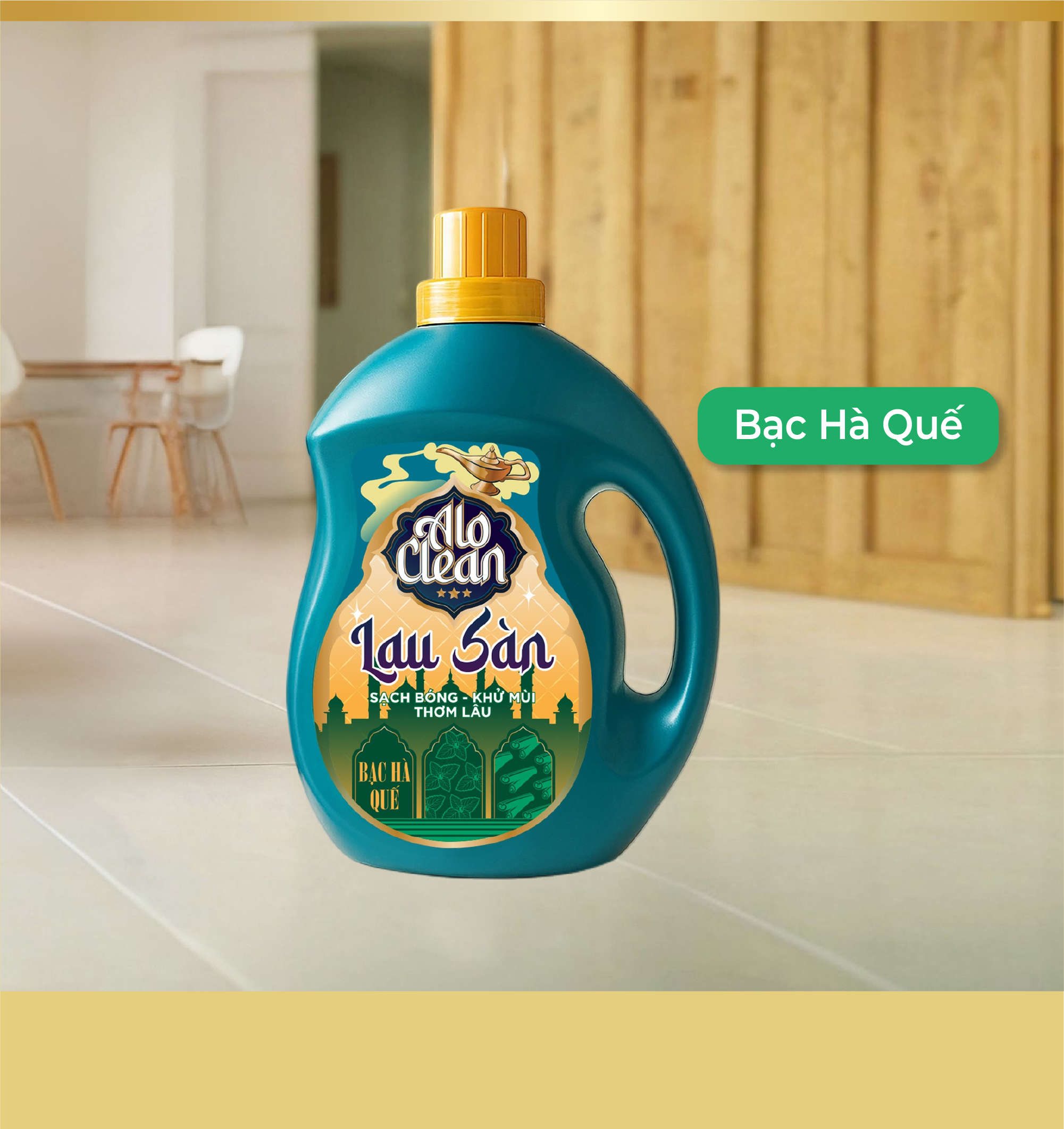 Nước Lau Sàn ALO CLEAN Bạc Hà & Quế (Can 3.8L)