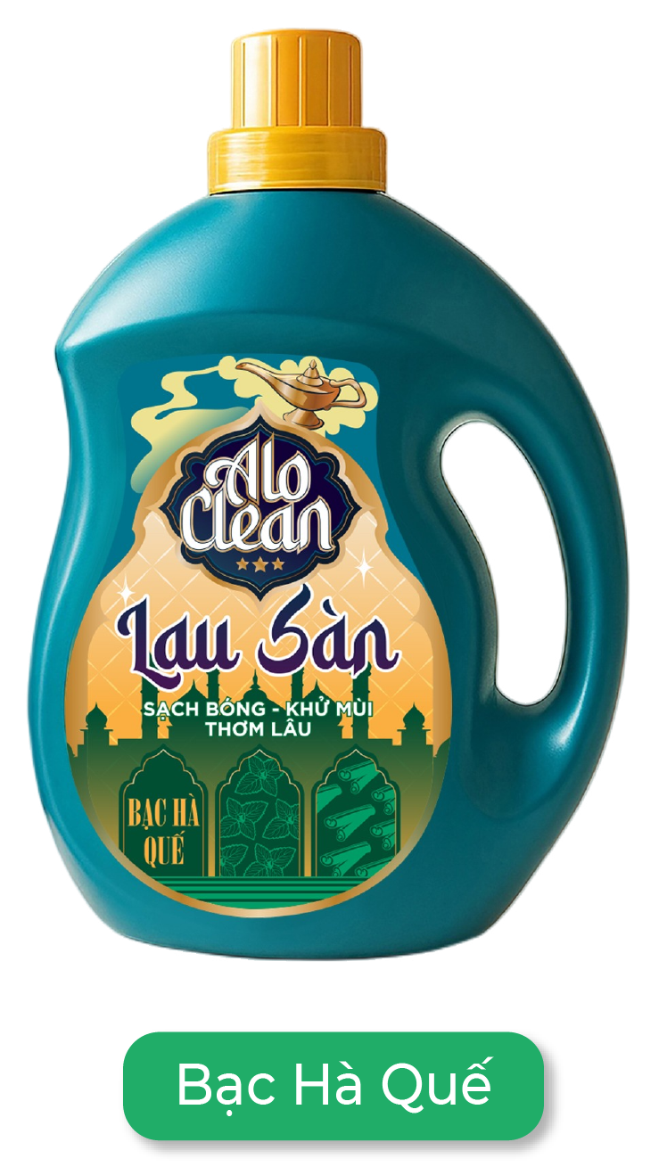 Nước Lau Sàn ALO CLEAN Bạc Hà & Quế (Can 3.8L)