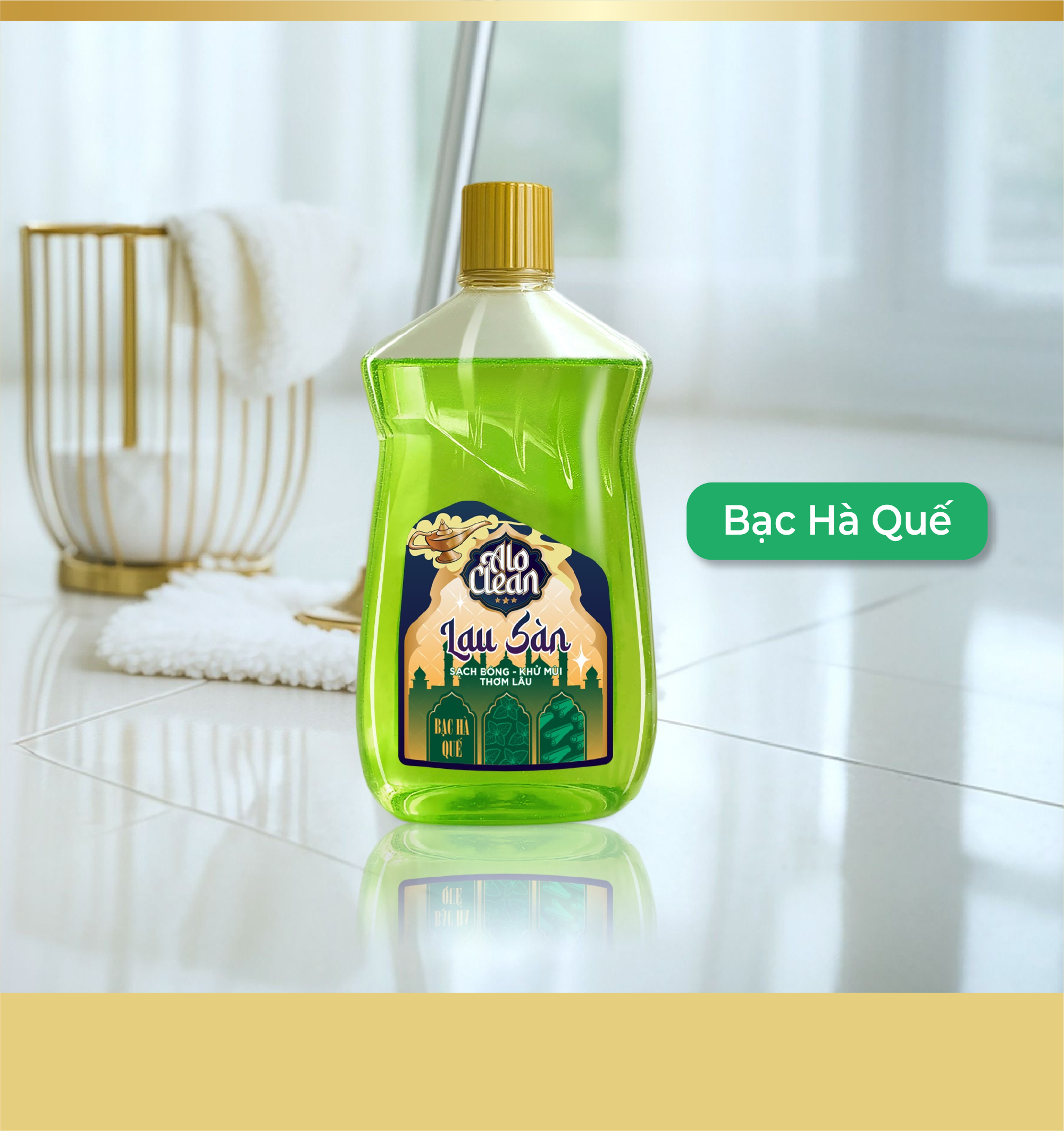 Nước Lau Sàn ALO CLEAN Bạc Hà & Quế (Can 1L)