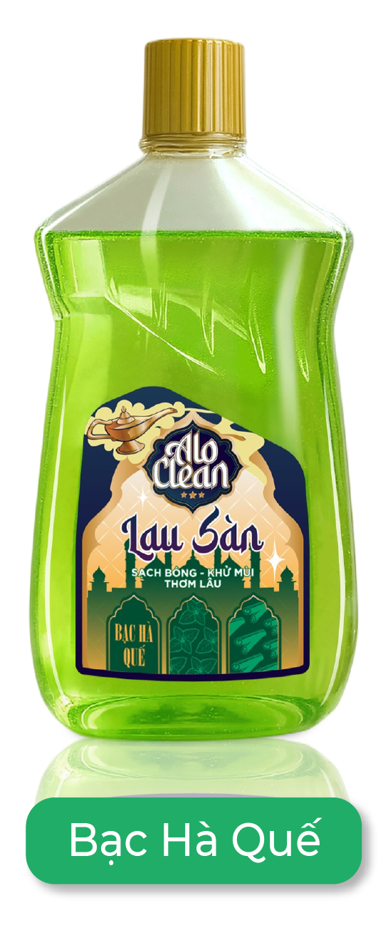 Nước Lau Sàn ALO CLEAN Bạc Hà & Quế (Can 1L)