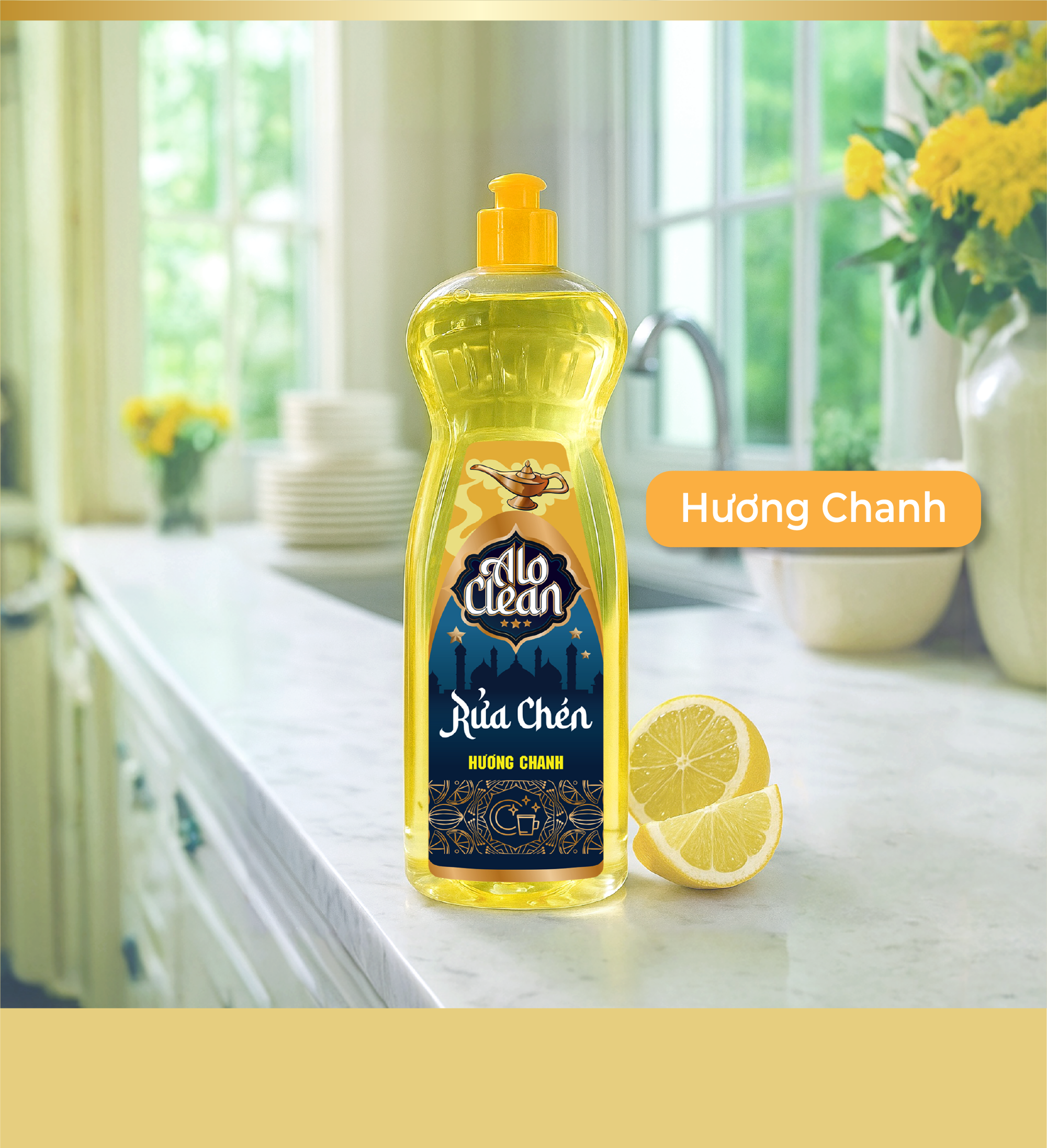 Nước Rửa Chén ALO CLEAN Hương Chanh (Chai 750ml)